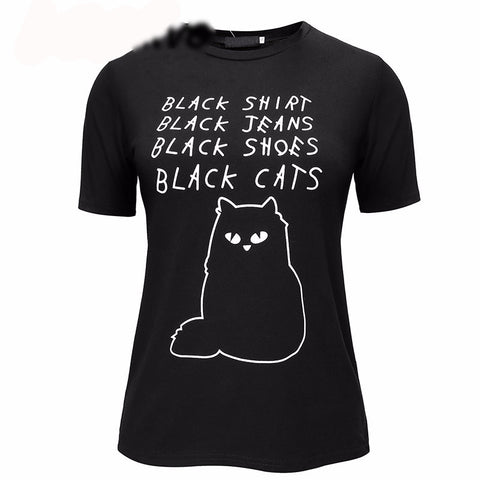 Black Shirt, Black Jeans, Black Cat