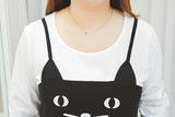 Long Sleeve Black Cat Dress [plus size]