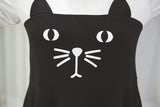 Long Sleeve Black Cat Dress [plus size]