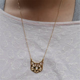 Origami Cat Necklace in Gold or Silver