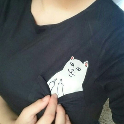 Sneeky Kitty Pocket Tee