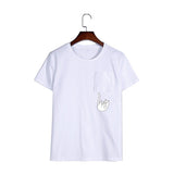 Cat shirt pocket white